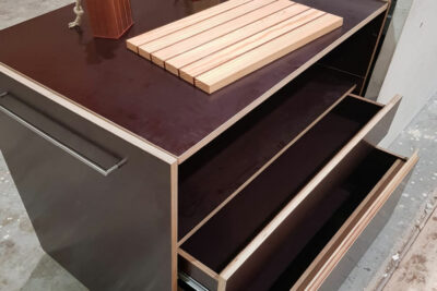 Aussenküche THE CONCRETE Outdoorküche Betonküche Beton Holz | dade design